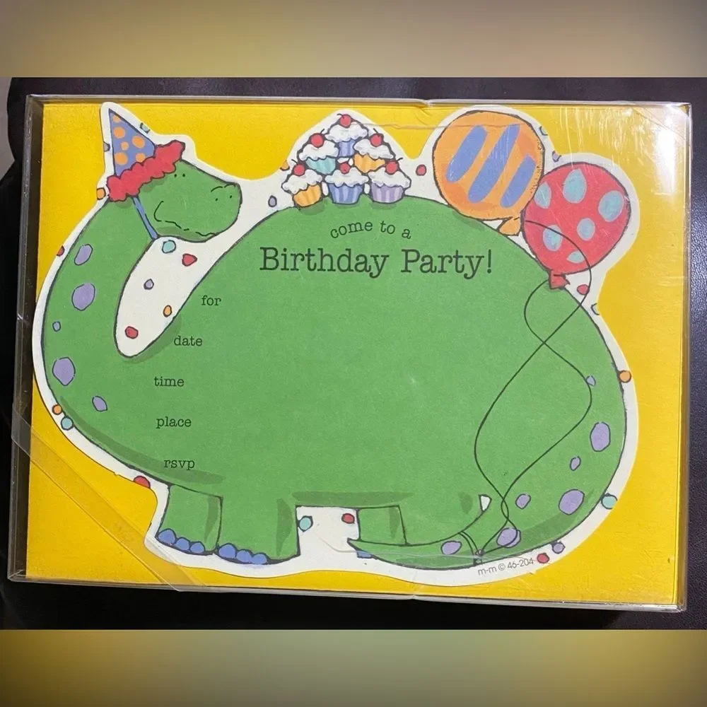 Invitations Envelopes 3) boxes of 10 Dinosaur design come to a Birthday Party!